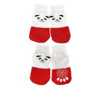 UrbanPup Red/White Panda Pet Socks (Small - Dog Foot Width: 1" / 25mm)