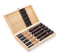 Urbansential Woodworking HSS Wood Turning Tools Lathe Chisel Set of 5 pcs Mini with Wooden Box, Ideal for Pen Turning and Small Projects