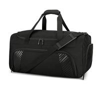 Urbanstand Gym Bag for Men - 22 Inch Sports Duffel Bags with Shoe Compartment, Large Overnight Weekender Gym Carry On Duffle Bag for Sport, Camping, Fitness & Workout, Black, 22 Inch, 03-gym Bag With