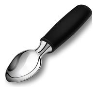 Urbanstrive Ice Cream Scoop Stainless Steel, Ice Cream Scooper Professional Large Ice Cream Scoops With Non-Slip Rubber Handle, Ice Cream Spade for Cookie Dough, Gelato, Sorbet, Melon (Black)