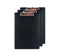URbantin 3 Pack A4 Clipboard,PU Clipboards with Hanging Hole for Office (Black)