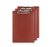 URbantin 3 Pack A4 Clipboard,PU Clipboards with Hanging Hole for Office (Brown)