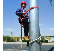 UrbanUp Adjustable Electrician Pole Climbing Equipment, Tree Climbing Gear with Full Body Safety Harness, Climbing Pole Nail for Pole and Tree Work(600 Model)
