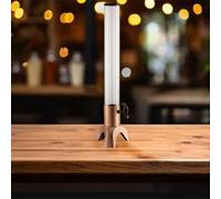 UrbanUp Beer Dispenser Drink Serving Dispenser with Scale Lines, 50.7oz/ 101.4oz Beverage Dispenser with Spigot, Bar Tower with LED Colorful Shinning Lights & Ice Core(Rose gold,3L)