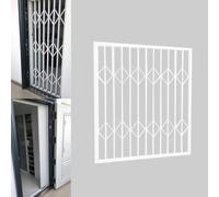 UrbanUp Folding Sliding Door Security Bar Anti Burglar, Home/Apartment/Bathroom Lockable Door Balustrade, Vertical and Horizontal Window Guards(W100xH100cm/40x40in)