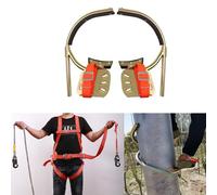 UrbanUp Tree Climbing Spikes + Full Body Harness + Nylon Rope, Electric Utility Pole Climbing Set with Anti-Slip Footplates, Climbing Gear Step Upgraded(500 Model)