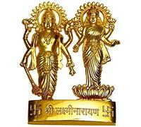 URBANWAZE BIG VISHNU Laxmi Mata Diwali Decorations For House Pooja Mandir Temple Items Diyas Gifts Statues Goddess Of Wealth Money Luck Pooja Laxmi Statue Metal Shri Maha Lakshmi
