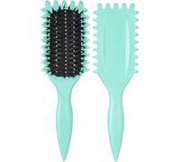 Urbeokr Curl Defining Brush - Newest Boar Bristle Styling Brush for Curly Hair, Shapes & Defines Curls (Green, 1PCS)