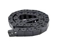 URBEST 1M Length Black Plastic 18 x 25mm Open One Side Type Cable Drag Chain Wire Carrier for CNC Machine