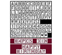 UrBestChoose 2 Pack Letter Stencils for Painting - 84PCS Reusable Alphabet & Number Stencil Kit - Interlocking Plastic Templates for DIY Signs, Posters, Fabric, Wood, Wall, School Projects - 3 Inch