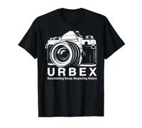 Urbex Photographer Documenting Decay Respecting History Value Graphic T-Shirt, Men, Black, M