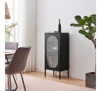 Urbi Black Metal Display Cabinet FurnitureboxUK Black Small