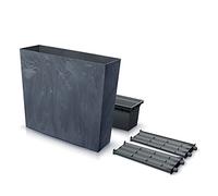 URBI Case Beton Effect Planter, with Inner Tank, Anthracite, 77x23.5x68 cm