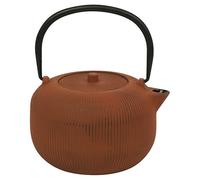 URBN CHEF 1L Cast Iron Japanese Teapot Authentic Traditional Tetsubin Kettle with Stainless Steel Infuser Filter Durable, Heat-Retaining Design for Brewing Loose Leaf Tea Asian Style Tea Pot - Brown