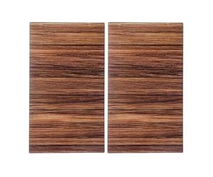URBN-CHEF 2 Pcs Glass Stove Covers & Cutting Boards, Tempered Glass Worktop Protectors with Non-Slip Feet, Multipurpose Chopping Boards & Serving Platters, Hygienic, Heat Resistant, Anti-Scratch