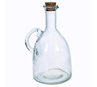 URBN-CHEF 3 Piece Glass Oil and Vinegar Set Cruet Condiment Dispenser Bottle Struggle Cork Lid (3, 500ml)