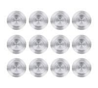 URBN-CHEF 33cm Plastic Christmas Charger Plates (Silver - Mosaic, 12)
