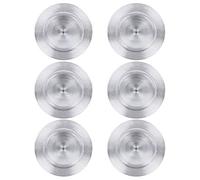 URBN-CHEF 33cm Plastic Christmas Charger Plates (Silver - Mosaic, 6)