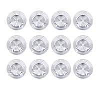 URBN-CHEF 33cm Plastic Christmas Charger Plates (Silver - Starburst, 12)