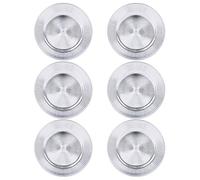 URBN-CHEF 33cm Plastic Christmas Charger Plates (Silver - Starburst, 6)