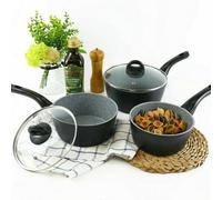 Urbn-Chef 3Pcs Forged Aluminium Induction Cooking Saucepan Pots & Milk Pan Cookware Set