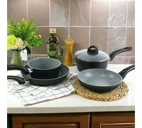 Urbn-Chef 4Pcs Forged Aluminium Induction Cooking Saucepan Pots Frying Pans Cookware Set