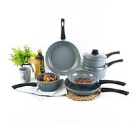 URBN-CHEF 6 Pc Forged Carbon Steel Grey Non-Stick Saucepan & Frying Pot Pan Set