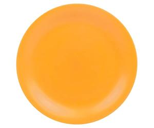 URBN-CHEF 6 Pcs Unbreakable Reusable Coloured Plastic Dinner Plates Kids Party Tableware (Orange)