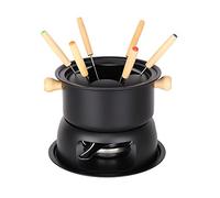 URBN-CHEF 6 Person Chocolate Or Cheese Deluxe Fondue Set Melting Pot w/ 6 Forks