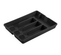 Urbn-Chef 7-Section Extendable Black Color Plastic Cutlery Tray Kitchen Drawer Insert Holder