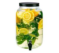 URBN-CHEF 8 Litre Drink Dispenser - Large Glass Beverage Jar with Tap for Water, Juice, Cocktails, Punch & Cold Drinks - Ideal for BBQ, Party, Picnic, Wedding & Outdoor Events