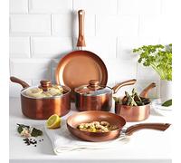 URBN-CHEF Copper 5 PCS Cookware Saucepans and Frying Pan Pot Set