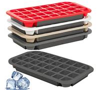 URBN-CHEF Easy Pop Out Easy Release Plastic Silicone Ice Maker Jelly Mould 32 Ice Cubes with Support