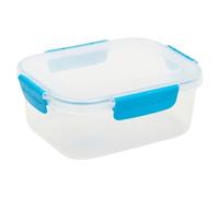 URBN-CHEF Food Plastic Storage Container Airtight Seal Clip & Lock Lid Dishwasher Safe (3, 1.6L Blue)