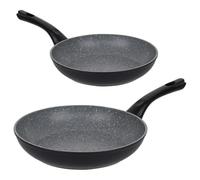 URBN-CHEF Forgecross Forged Aluminium Ceramic Non-Stick Pan Set (2 Piece) | Stainless steel induction base, PFOA PTFE free coating, stay-cool handles, dishwasher and oven safe to 180°C D47xW28xH5.5cm