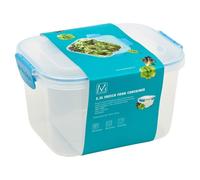 Urbn-Chef Height 12Cm 2.3L Blue Set Of 3 Food Plastic Storage Container Airtight Seal Clip Lock Lid