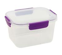 Urbn-Chef Height 12Cm 2.3L Purple Food Plastic Storage Container Airtight Seal Clip Lock Lid