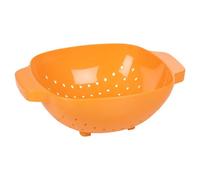 Urbn-Chef Height 9Cm Plastic Orange Colander Sieve Mesh Food Pasta Rice Veg Washing Strainer Kitchen Basket