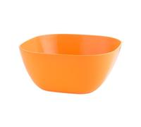 URBN-CHEF Large Durable Plastic Salad Serving Bowl Microwave Dishwasher Food Safe 13x26cm (Orange)