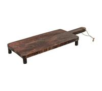 URBN-CHEF Large Mango Wood Chopping Cutting Board - Rustic Cheese Meat Serving Paddle with Rope Handle - Durable Wooden Kitchen Tray for Charcuterie, Food Prep, Entertaining, and Home Décor Use