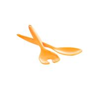 Urbn-Chef Length 30Cm 2 Pcs Orange Salad Food Servers Set Mixing Dinner Party Colourful Plastic Fork & Spoon