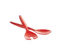 Urbn-Chef Length 30Cm 2 Pcs Red Salad Food Servers Set Mixing Dinner Party Colourful Plastic Fork & Spoon