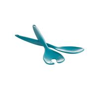 Urbn-Chef Length 30Cm 2 Pcs Teal Salad Food Servers Set Mixing Dinner Party Colourful Plastic Fork & Spoon