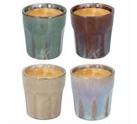 URBN-CHEF Mini Ceramic Espresso Mugs Set, 90ml, Multi-Color Stoneware Coffee Cups, Dishwasher & Microwave Safe (1 Set (4 Mugs))