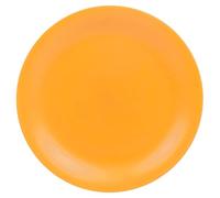 URBN-CHEF Set of 6 Reusable Plastic Plates Large Outdoor Dining (Orange) | Food Safe BPA Free Plastic, Unbreakable Design, Dishwasher And Microwave Safe, Reusable For Parties And Picnics, D26xW26xH2cm