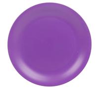 URBN-CHEF Set of 6 Reusable Plastic Plates Large Outdoor Dining (Purple) | Food Safe BPA Free Plastic, Unbreakable Design, Dishwasher And Microwave Safe, Reusable For Parties And Picnics, D26xW26xH2cm