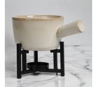 Urbn-Chef Urbnchef 17Cm Width Ceramic Chocolate/cheese Fondue Set Melting Pot With 2 Fruit Forks