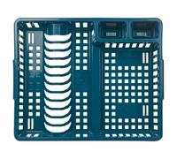 Urbn-Chef Urbnchef 38Cm Width Blue Plastic Small Dish Rack Drainer Kitchen Sink Plate Cutlery Glass Draining Tray