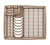 Urbn-Chef Urbnchef 38Cm Width Taupe Plastic Small Dish Rack Drainer Kitchen Sink Plate Cutlery Glass Draining Tray