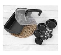 Urbn-Chef Urbnchef 7 Pcs Home Baking Kit Bread Cake Oven Tin Set With Measuring Spoons Lid Recipes
